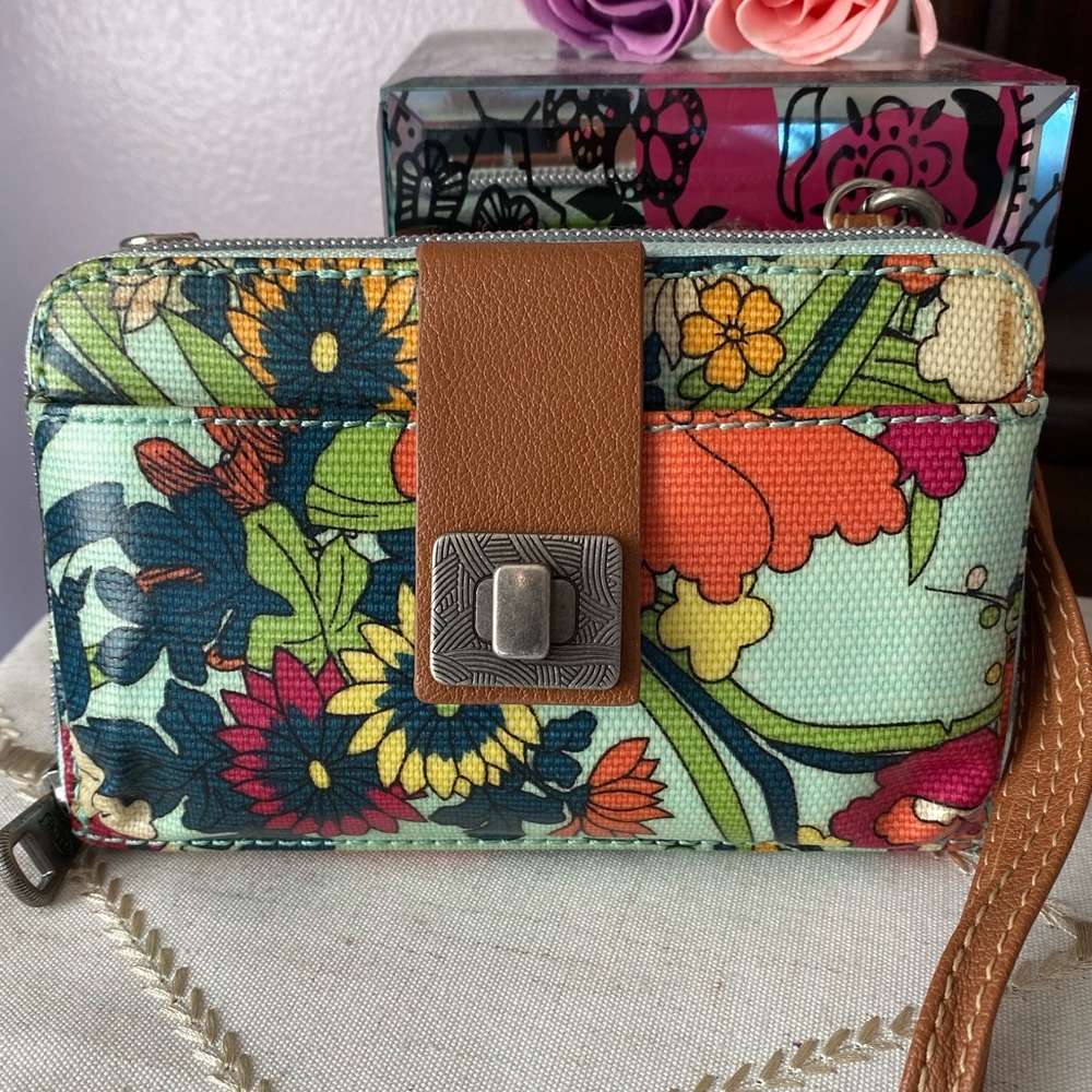 Sakroots floral clutch